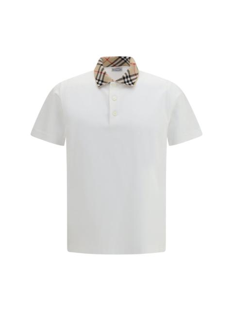 Burberry Burberry Men Cotton Check Collar Polo