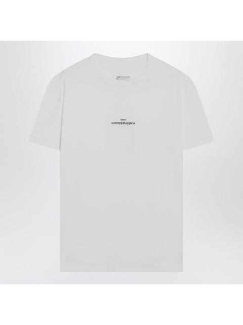 Maison Margiela Maison Margiela White T-Shirt With Distorted Logo Women