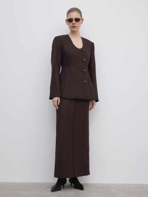 House of Dagmar Collarless Blazer