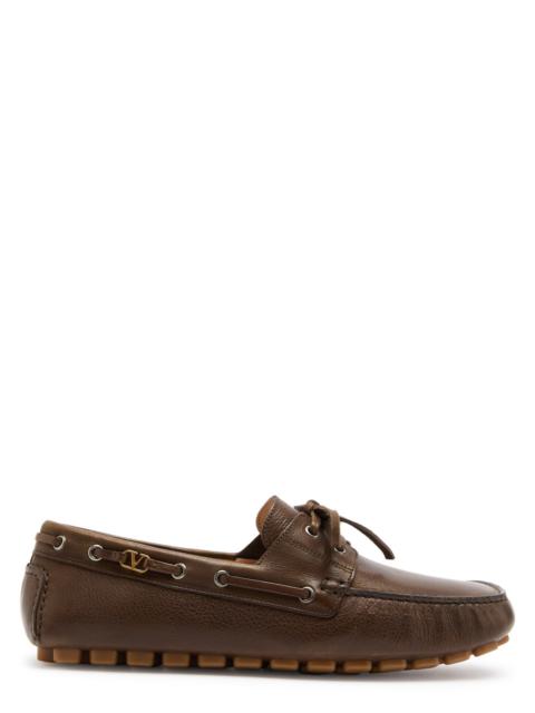 Valentino Garavani Driver Fastaway Leather Shoes