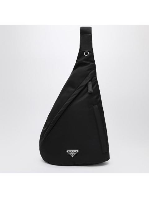Prada Prada Backpack In Re-Nylon And Black Leather Men