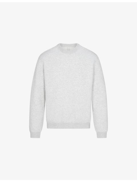 SKIMS Classic crewneck lounge cotton-blend sweatshirt