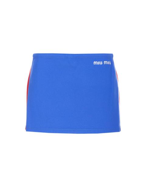 Miu Miu Miu Miu Women Miu Miu Logo Mini Skirt