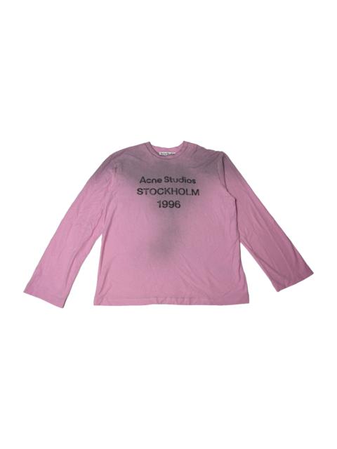 Acne Studios Acne Studios Logo L/S T-Shirts Pink