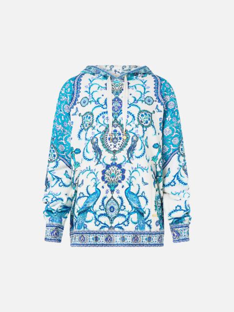 CAMILLA CONTRAST BAND HOODIE WITH SIDE POCKETS