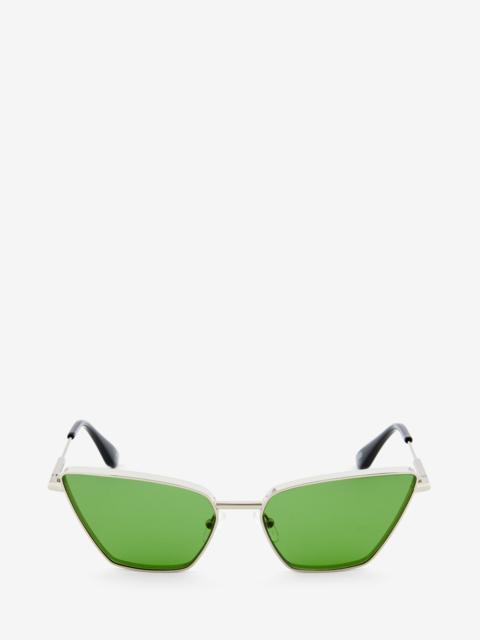 Alexander McQueen Metal T-Bar Cat-eye Sunglasses