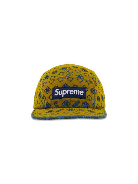 Supreme Supreme Flocked Denim Camp Cap 'Mustard'