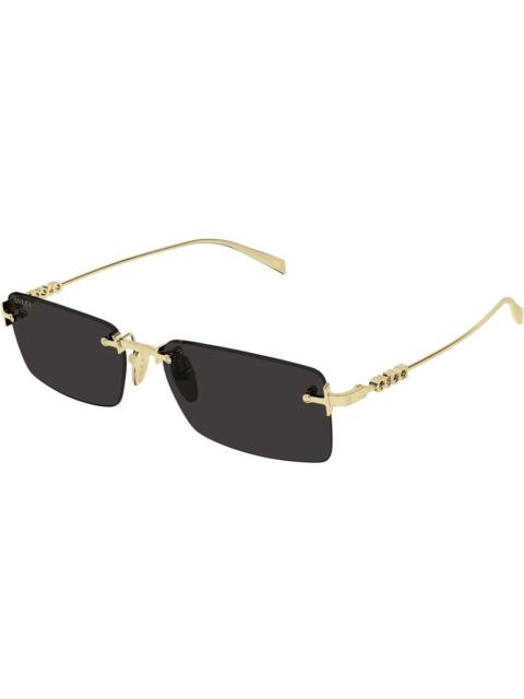 GUCCI Gucci Grey Rectangular Men's Sunglasses GG1941S 001 56