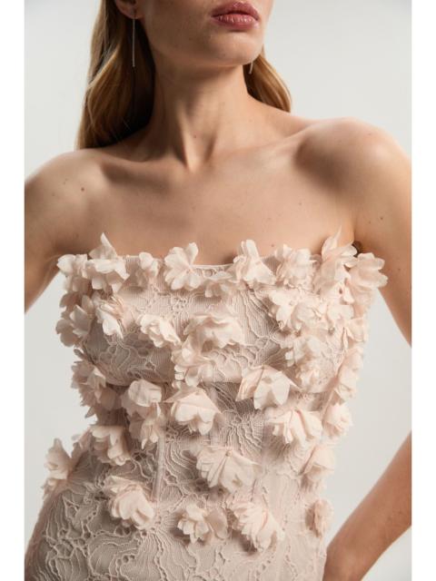 KAREN MILLEN Applique Lace Corset Woven Mini Dress