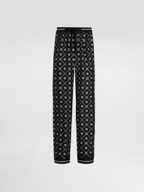 Dolce & Gabbana Printed twill trousers