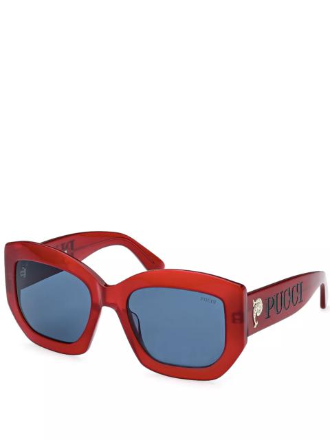 Geometric Sunglasses, 54mm