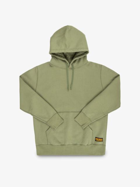 Iron Heart IHSW-49-OLV 14oz Ultra Heavy Loopwheel Cotton Hoodie Olive