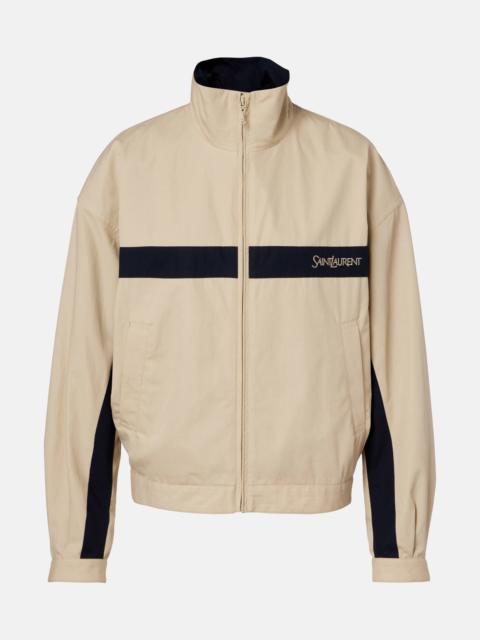 SAINT LAURENT Logo cotton canvas jacket