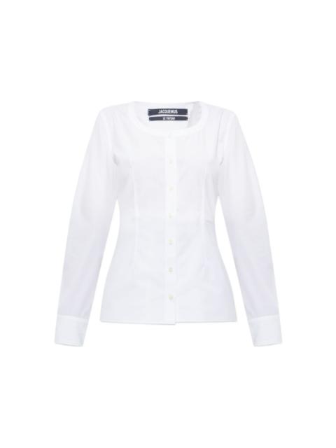 JACQUEMUS button-front long-sleeve blouse