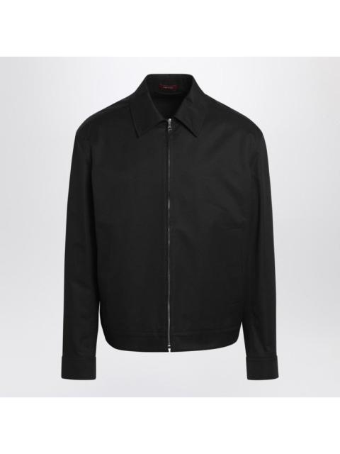 GUCCI Gucci Black Cotton Twill Jacket With Web Detail Men