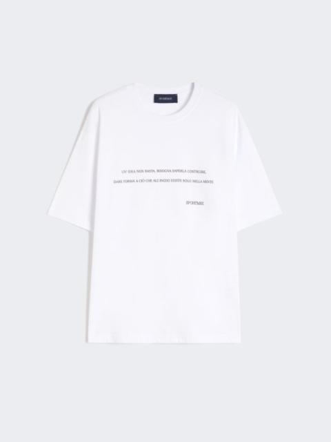 Sportmax Printed cotton T-shirt - optical white