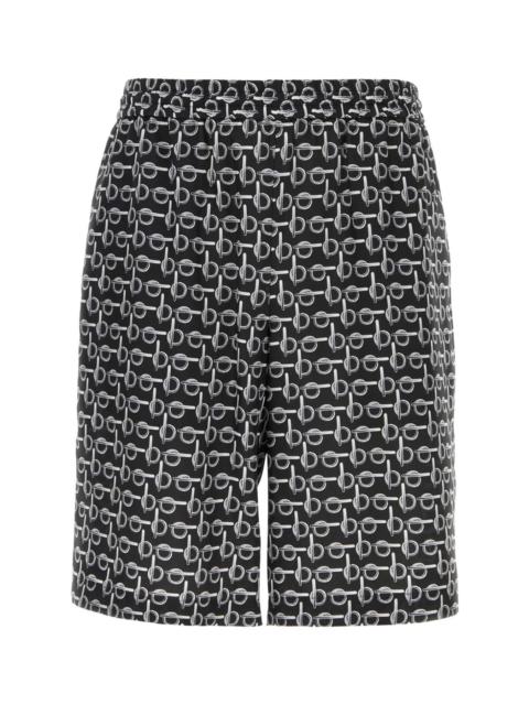 Burberry Burberry Men Printed Silk Bermuda Shorts