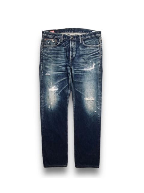 Other Designers EDWIN Rebel Model 053RV Made IN Japan With Rips Cotton Jeans