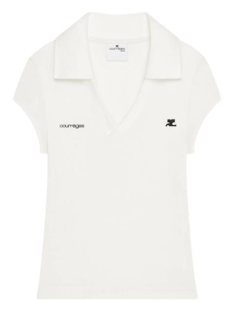 courrèges Courrèges Logo Polo Top
