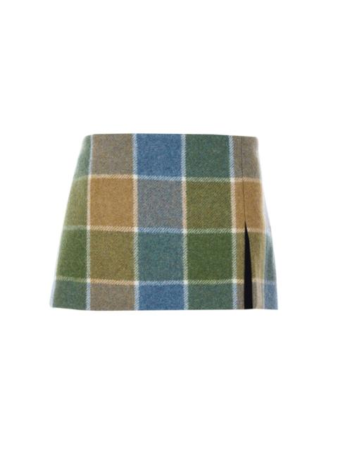 Miu Miu Miu Miu Women Check Logo Mini Skirt