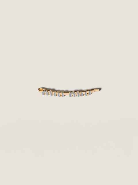 Miu Miu Enameled metal hair clip