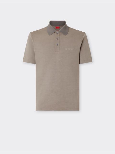 Ferrari Cotton polo shirt with Ferrari logo