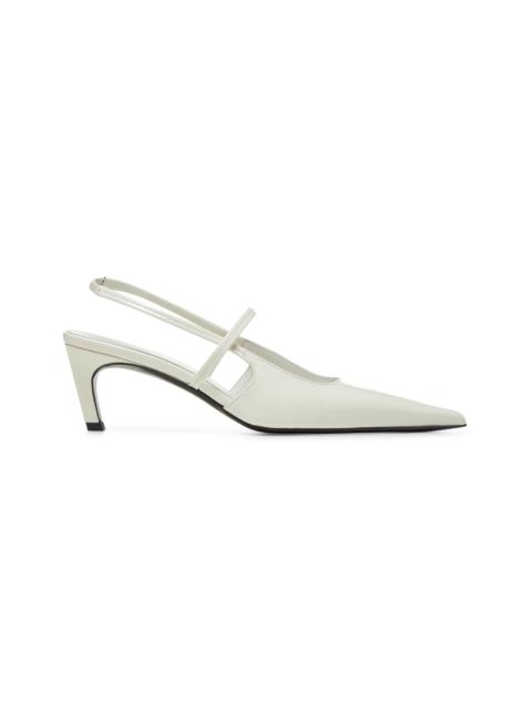 Toteme Women White Patent Leather Sharp Slingback