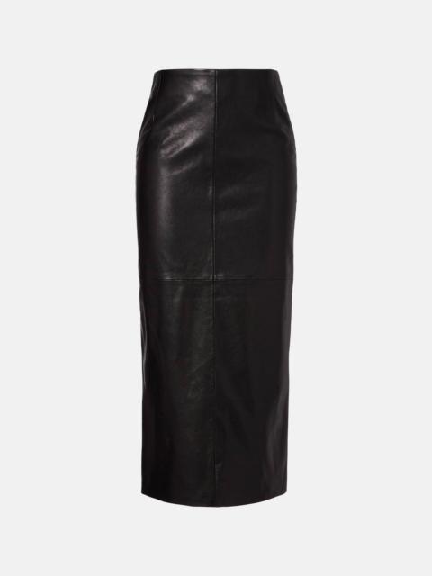 NOUR HAMMOUR Elisse leather pencil skirt