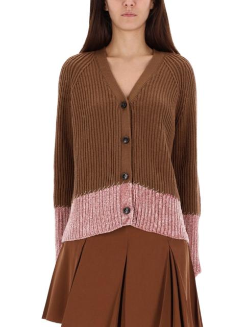 Marni WOOL CARDIGAN WITH "COLOR BLOCK" PATTERN