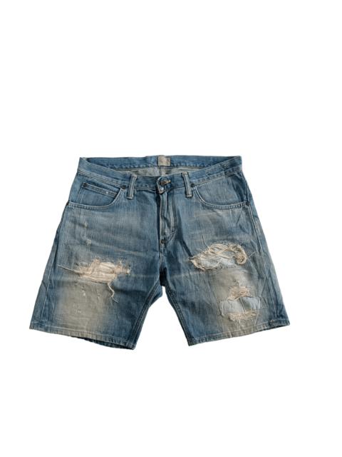 Other Designers Rare 🔥Lee 101 distressed design denim shorts made in Japan
