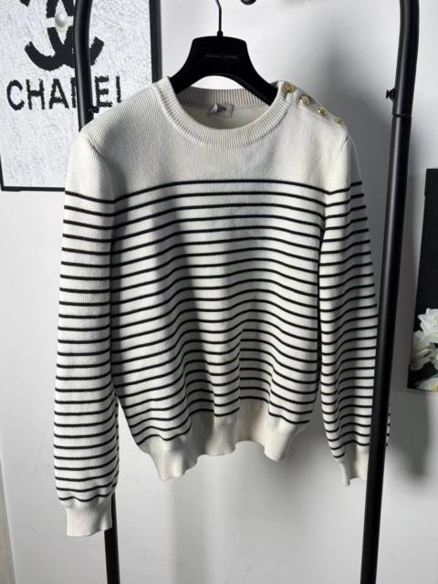 CELINE Celine Gold Button Knit Sweater
