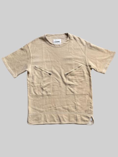 Jil Sander Double Zip Pocket Oversize Jersey T Shirt