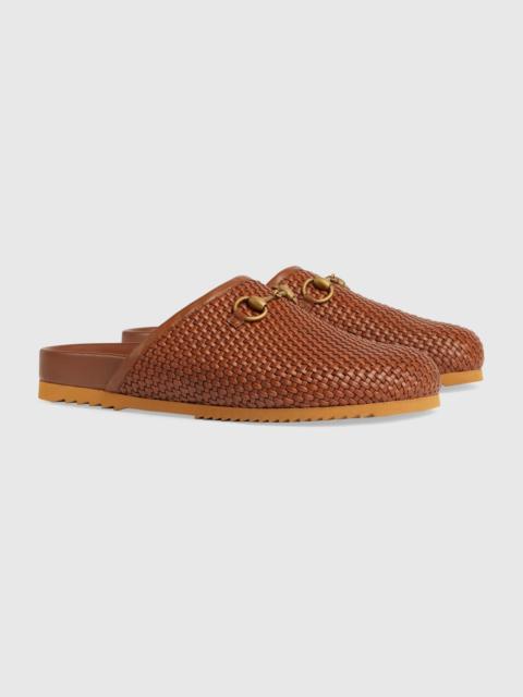 Gucci Horsebit Slipper 'Brown Crochet'