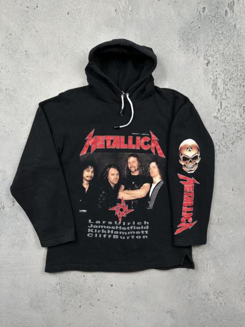 Other Designers Band Tees - Rare Vintage Metallica Band Hoodie Skull Over Print Black