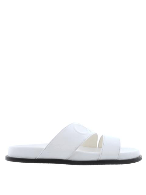JIMMY CHOO Jimmy Choo Embossed Logo Leather Slides
