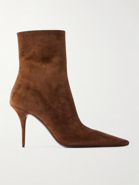 SAINT LAURENT Ashley Suede Ankle Boots