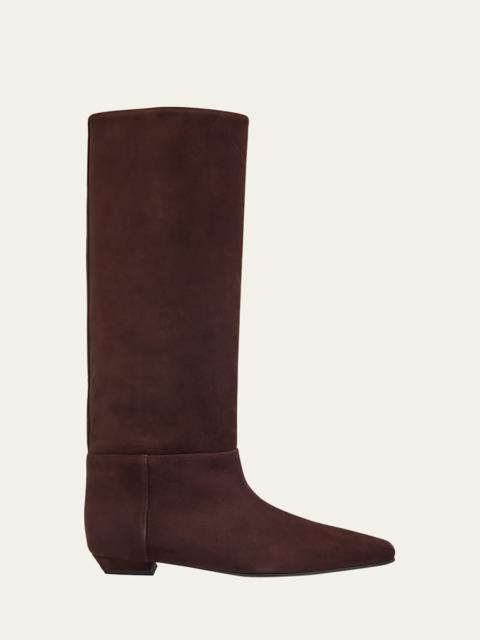 Proenza Schouler Trap Flat Leather Knee-High Boots