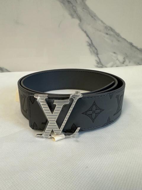 Louis Vuitton Louis Vuitton Grey Embossed Leather Belt