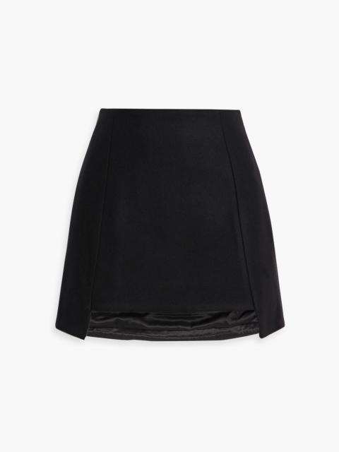 Cult Gaia Angelia wool-blend felt mini skirt