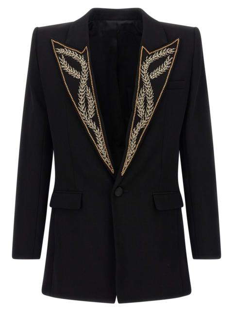 Balmain Balmain Men Leaf Embroidery Blazer