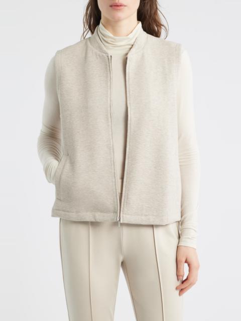 EILEEN FISHER Eileen Fisher Organic Cotton Blend Vest in Dove at Nordstrom