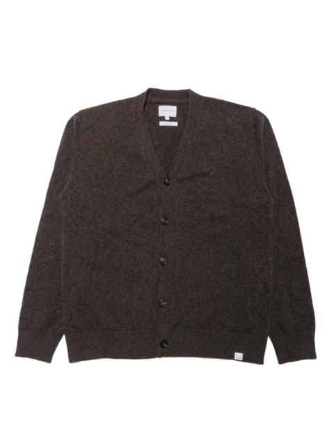 NORSE PROJECTS Standard Merino Lambswool Cardigan Heathland Brown