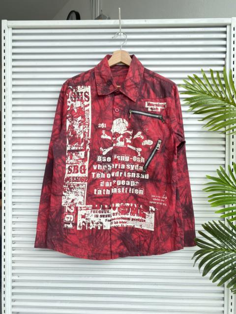 Japanese Brand - Vintage Bernings Sho Skulls Shirts / Mastermind Hysteric