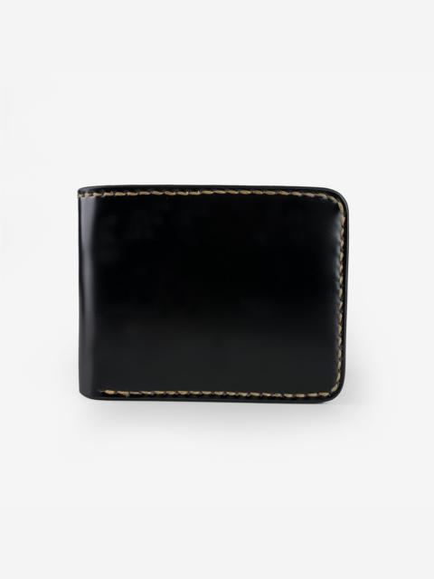 Iron Heart SLIMLINE SMALL SHELL CORDOVAN WALLET - BLACK