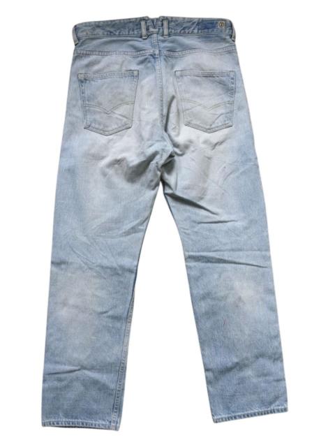 Other Designers Japanese Brand - Y2K URA-HARAJUKU LIGHT WASH DONUT BUTTON DENIM JEANS