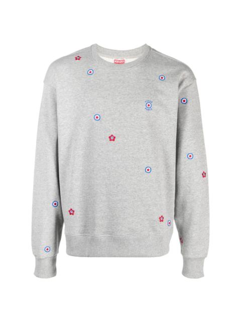 KENZO floral-embroidered cotton sweatshirt