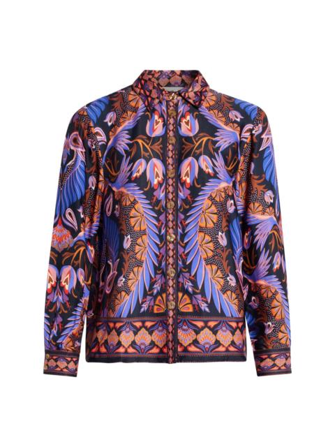 FARM RIO Black Heart Forest shirt