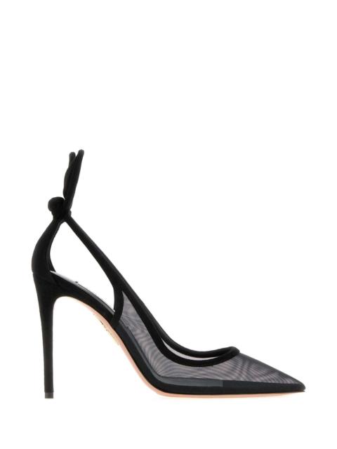 AQUAZZURA Aquazzura Women Black Mesh Bow Pumps