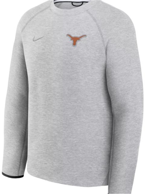 Nike Nike Men's Texas Longhorns Dark Grey Heather Tech Fleece Crewneck Sweatshirt