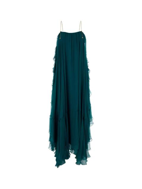 Chloé Chloe Women Teal Green Muslin Long Dress